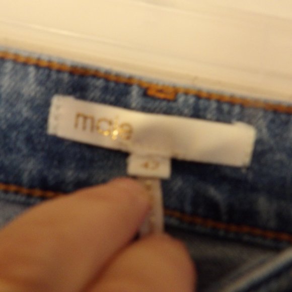 Maje High Rise Cropped Straight Leg Jeans Sz 42 EU Or 16 USA - Picture 7 of 7